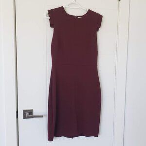 Aritizia/ Babaton Burgundy Sleeveless Fitted Dress